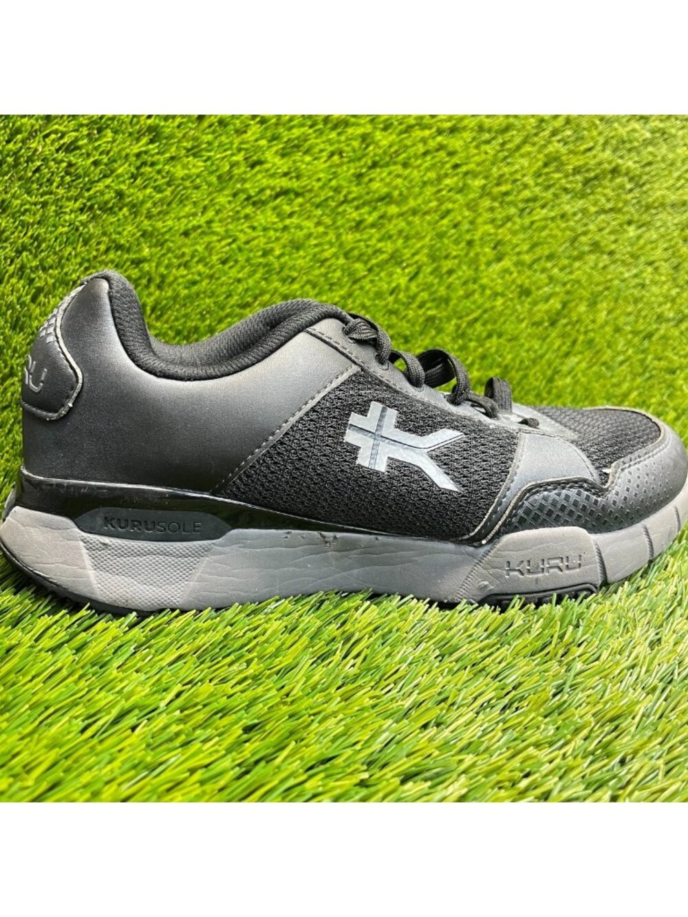 Kuru Quantum 2.0 Mens Size 9 Black Gray Athletic Running Walking Shoes Sneakers